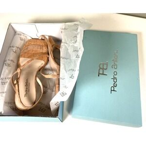 Pedro Anton Women's Heels 40/ 9 High Dress Shoes Strappy Sandals Sexy Brown